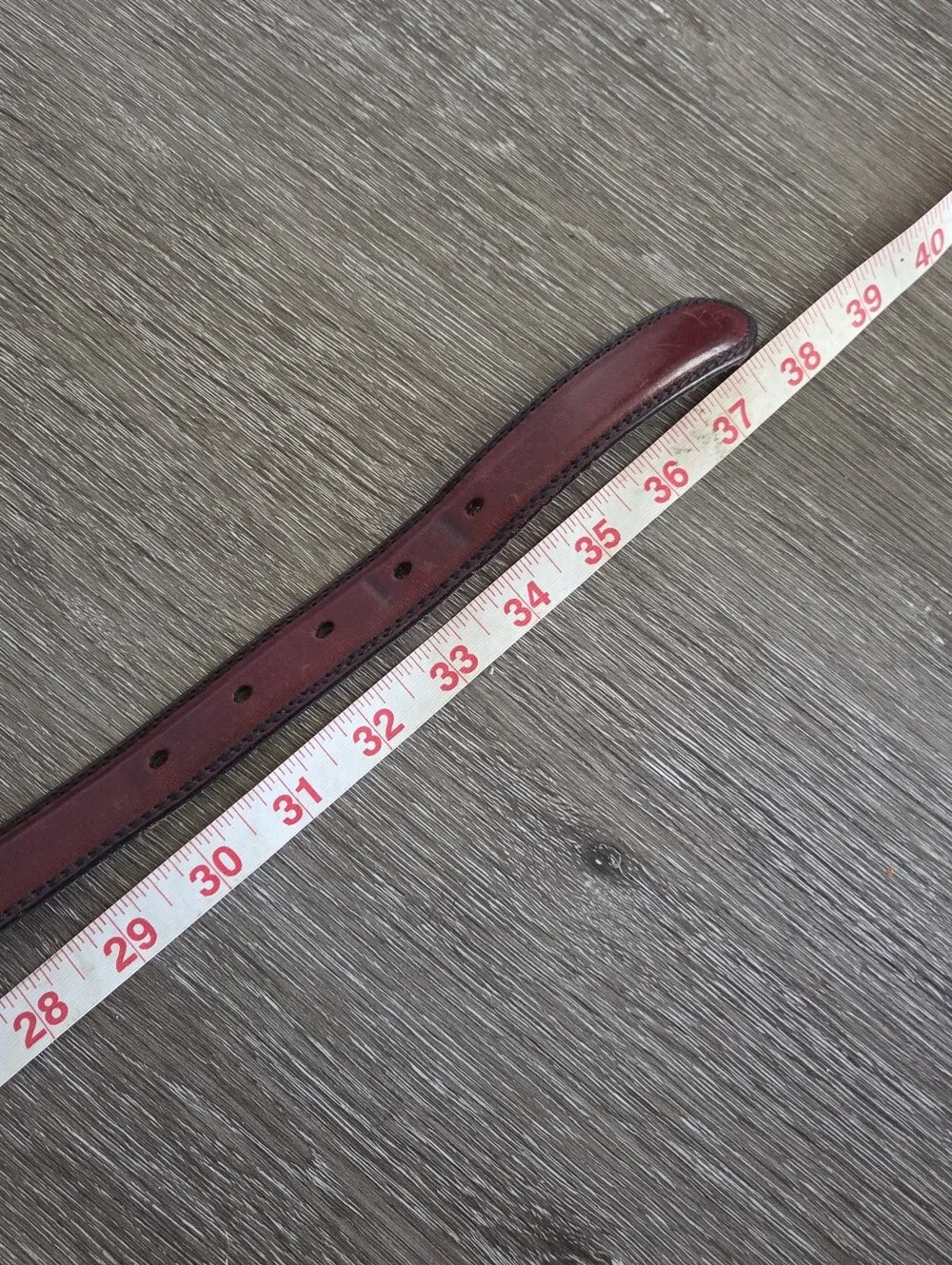 Canterbury Men's Leather Belt in Burgundy 38